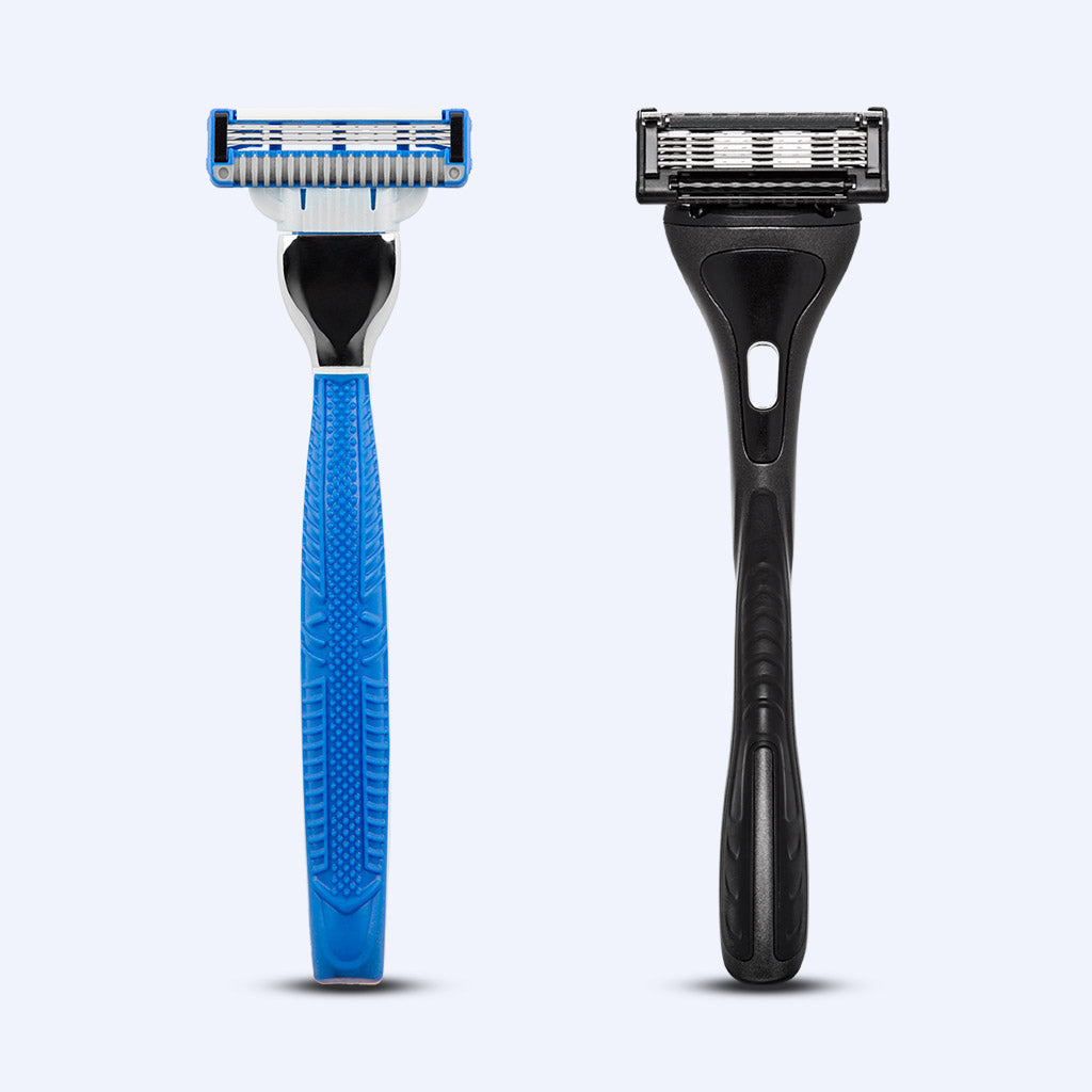 SHAVE HAPPIER WITH OUR RAZORS.