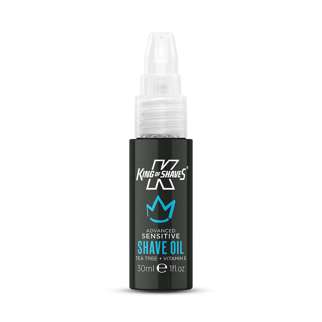 King of Shaves Advanced Sensitive Shave Oil (30ml) bottle front