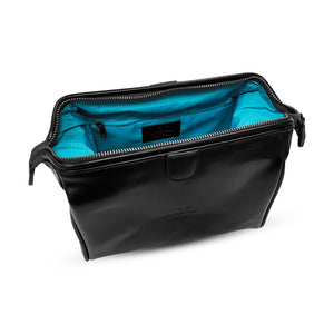 King of Shaves Toiletry Wash Bag (Black) side open